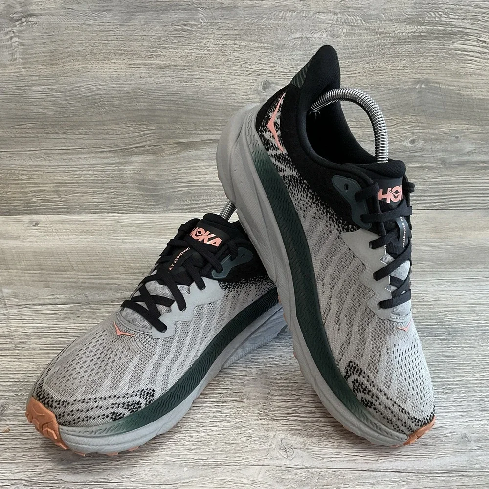HOKA Women's 9.5 B Harbor Mist Spruce Lace-Up Low Top Athletic Running Sneakers